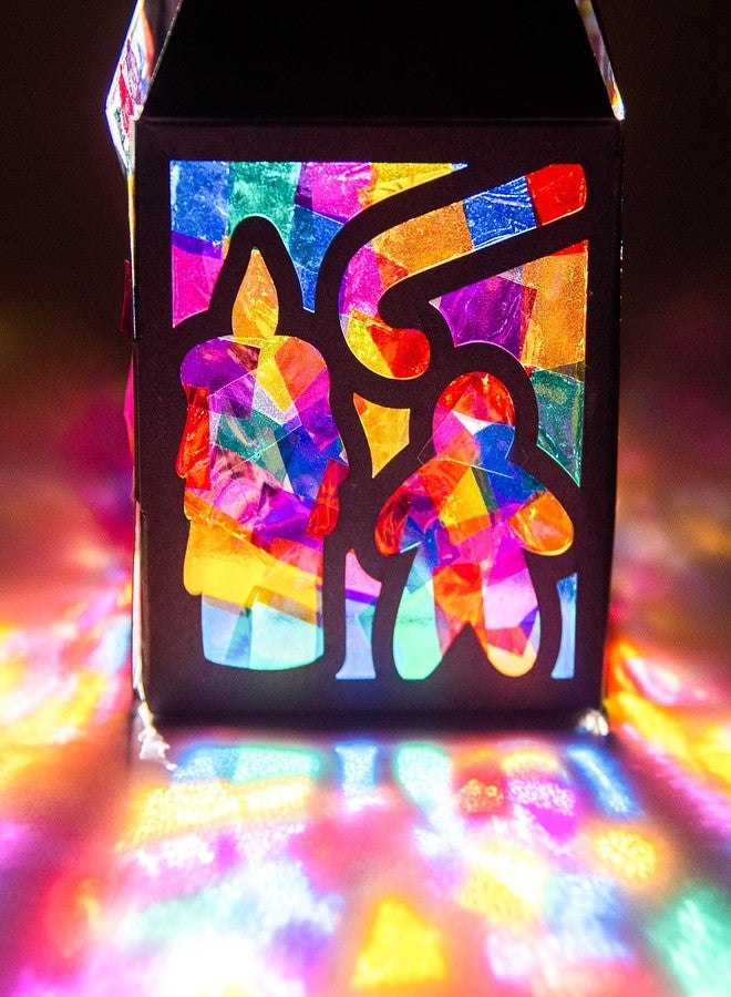 EggSun 16 Sets Christmas Lantern Suncatchers Craft Kit for Kids Ornaments Stained Glass Window Arts and Crafts Kit for Classroom Holiday Projects Home Party Favors Decorations Ages 4 8 12 - Image 2